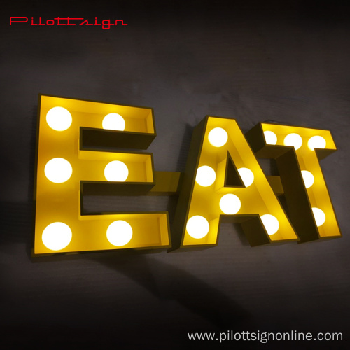 Popular customized party LED Bulb Letter Sign